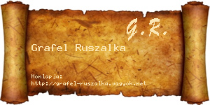 Grafel Ruszalka névjegykártya